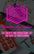 Tax Cheat Sheet of tax credits and deductions for over 30 professions